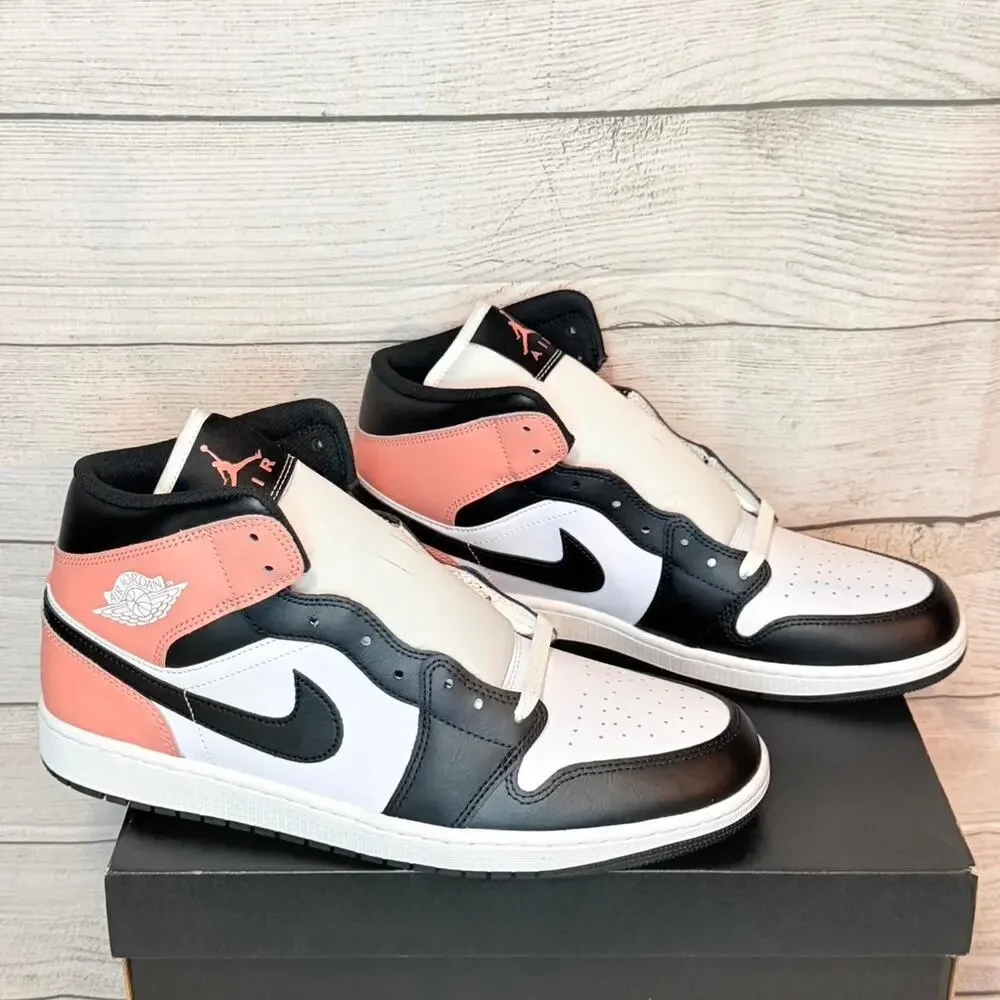 Jordan 1 mid white rust pink black.  Size 13